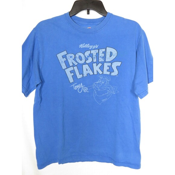 Kellogg's Frosted Flakes Tony The Tiger Blue Tee Shirt Adult Unisex Size Medium - Picture 6 of 11